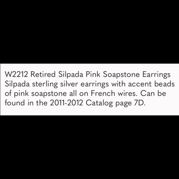 Retired SILPADA Pink Soapstone and Sterling silver earrings - Picture 6 of 9